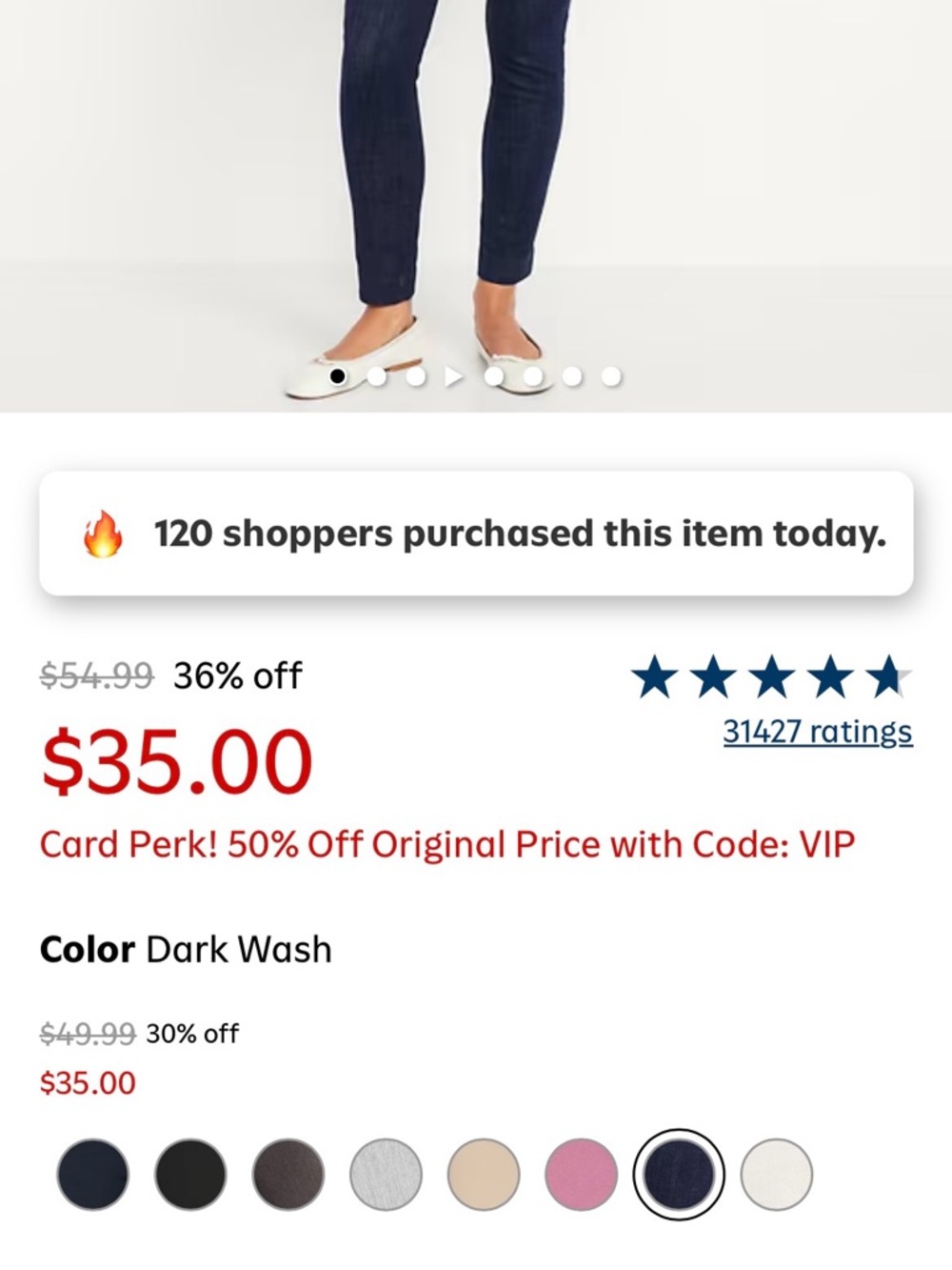 Women’s Old Navy‎ Pixie Skinny Slim High-Rise Pants - Denim size 8 - Picture 5 of 10